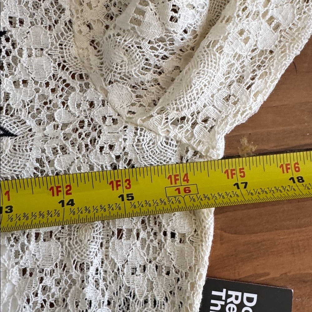 Express Ivory Lace Embroidered Long Sleeve Sheath Dress White Black Small NWT - Picture 11 of 15